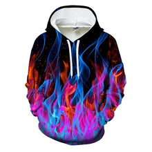 Load image into Gallery viewer, 2019 New Colorful Flame Hoodies 3D Sweatshirts Men Women Hooded Loose Velvet Autumn Winter Coat Streetwear Jackets Hoodies