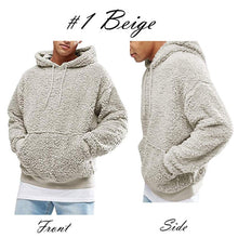 Load image into Gallery viewer, Mens Hoodie Sherpa Fleece Sweatshirts Fuzzy Long Sleeve Fall Outwear Winter Hooded with Kangaroo Pockets