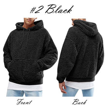 Load image into Gallery viewer, Mens Hoodie Sherpa Fleece Sweatshirts Fuzzy Long Sleeve Fall Outwear Winter Hooded with Kangaroo Pockets