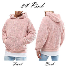 Load image into Gallery viewer, Mens Hoodie Sherpa Fleece Sweatshirts Fuzzy Long Sleeve Fall Outwear Winter Hooded with Kangaroo Pockets