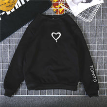 Load image into Gallery viewer, Heart Hoodies Sweatshirts 2019 Women Casual Kawaii Harajuku New Sweat Punk for Girls Clothing European Top Korean sudadera mujer